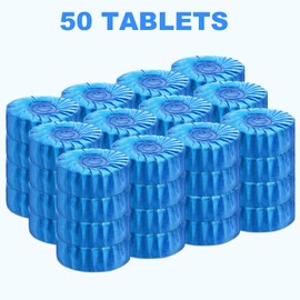 CHMI 50 Pack Toilet Bowl Cleaner Tablets, Long-lasting Bathroom Toilet Tank Cleaner.(Blue)