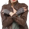 Nappaglo Women's Short Leather Fingerless Gloves Spring Summer Autumn Work