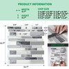 LONGKING Self-Adhesive Kitchen Backsplash, Marble Look Decorative Tiles (10 Tiles)