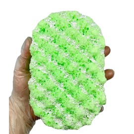 Green Apple Exfoliating Soap Sponge | Shower Soap | 160gr Soap Filled Sponge | Shower Puff | Exfoliating Body Wash | Tan Remover & Body Scrub | Stocking Fillers | Secret Santa Gifts | Valentine's Day
