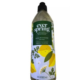 Everspring Seasonal Collection Lemon & Coriander Liquid Dish Soap 18 Oz