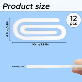 GDGJWL 12 Pack Sublimation Paper Clips Acrylic Swirl Design - 4"x2" Jumbo Heat Transfer Blanks for DIY Crafts, Book Lovers, Office & Home Use (Includes Carbon Fiber Anti-Static Tweezers)