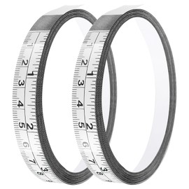 SKMYL Adhesive Measuring Tapes,Steel Self Tape Measure,1/2" Wide Imperial & Metric Ruler Sticker, Stick On Table Saw and T Track for Woodworking, Drafting (White, Right to Left 118" 2PCS)