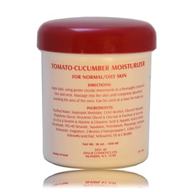 Dinur Cosmetics Tomato Cucumber Moisturizer 16 Oz, Hydrating Face Moisturizer with Plant Ingredients to Nourish Dry Skin, Anti-Aging Face Cream to Minimize Wrinkles, Tighten Pores & Balance pH Level