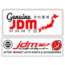 OwnTheAvenue Genuine JDM Parts Japanese Kanji Racing Drifting Turbo Lowered Stickers 2 Pack