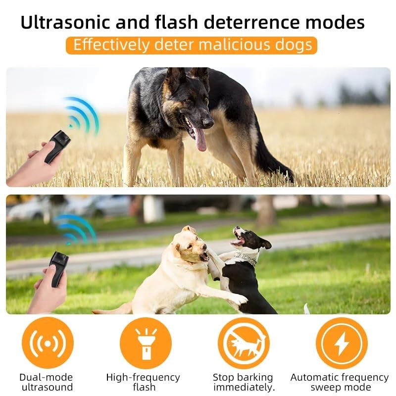 HomeFunk Anti Barking Device for Dogs, Ultrasonic Dog Deterrent Control