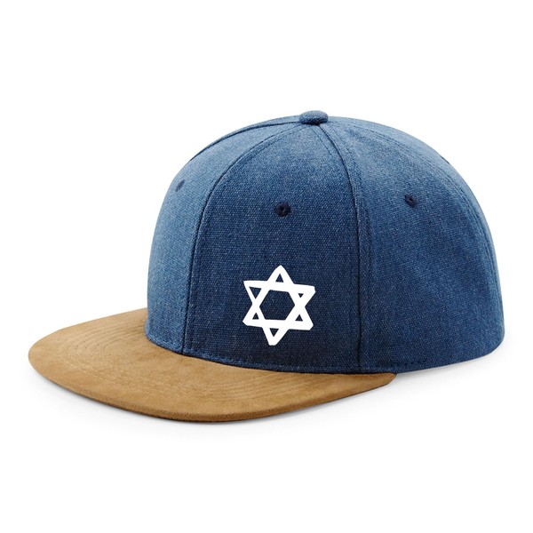 Huuraa Snapback Cap Davidstern Judentum Geschenk Denim Davidstern Präsent