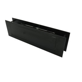 Black Mail Slot Stainless Steel 13 x 4 inches for Almost Any Door (Slot Size 9,8 x 2 inches) | Set with Front and Rear Piece and Screws | Easy Installation and Long Lasting | Stainless Steel