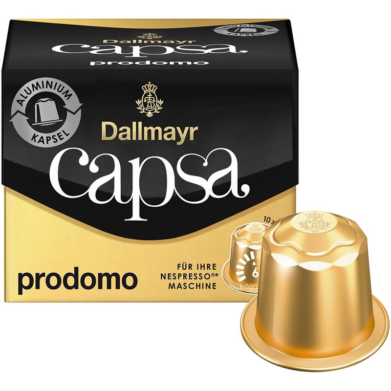 Dallmayr Capsa Prodomo, Coffee Capsule, Arabica, Roasted Coffee, 10 Capsules,