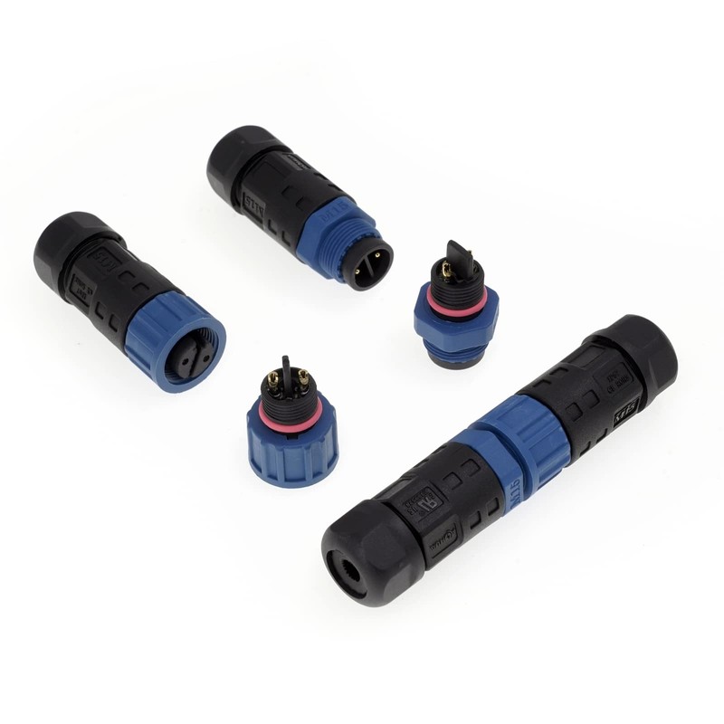 AOHUA Waterproof Connector IP68 Outdoor Electrical Plug Wire to Wire,