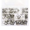 125PCS Single Ear Hose Clamps 7-21mm Sizes 304 Stainless Steel