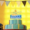 Yellow Glitter Submarine Happy Birthday Cake Decoration - a popular