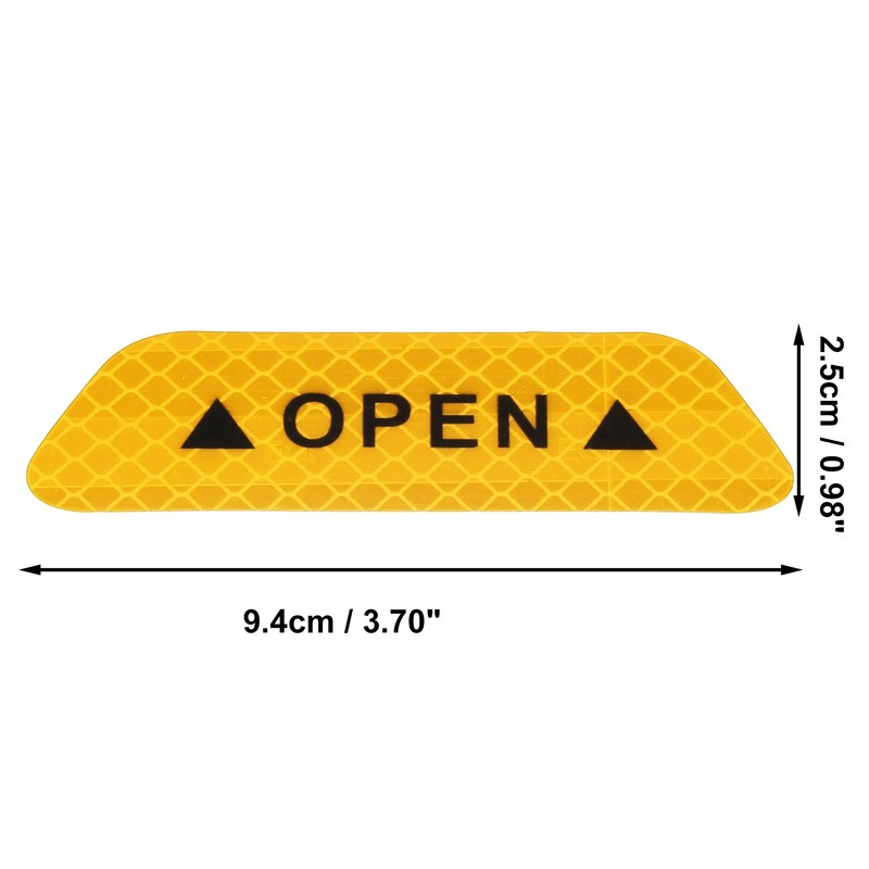 X AUTOHAUX 4pcs Car Door Reflective Sticker Open Warning Safety