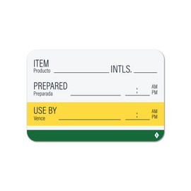 300pcs Shelf Life Labels for Food Rotation | Food Prep Use by Labels with Removable Adhesive, 300 2" x 3" Labels per Roll