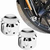 2pcs CNC Aluminum Motorcycle Front Axle Skull Nut Bolt Cover
