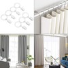 C.M. Curtain Rings with Curtain Clips, Inner Diameter 1.0 inches