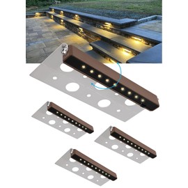 SMY Lighting 4Pack 7 Inch 2.5W LED Hardscape Lighting Retaining Wall Lights, IP68 Waterproof 12V-36V Low Voltage AC/DC Soft White 2700K Hardscape Paver Light Outdoor Step Lights 40,000 Hours Lifespan