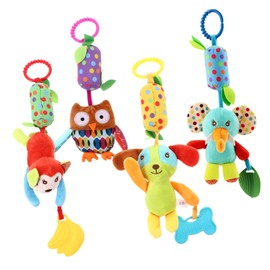 4pcs Wind Chime Crib Hanging Stroller Hanging Toy Baby Pram Toys Plush Toy Baby Car Plush Toy Toys Rattles for Baby Plastic Child Cartoon Hanging Bell