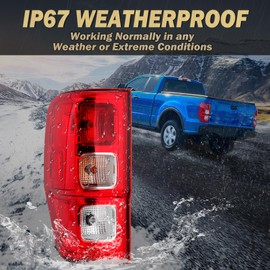 KAPAMZ Tail Lights Compatible With 2019-2022 Ford Ranger Halogen Lights W/O Bliss Left Driver Passenger Side Rear Brake Lamp KB3Z-13405-F