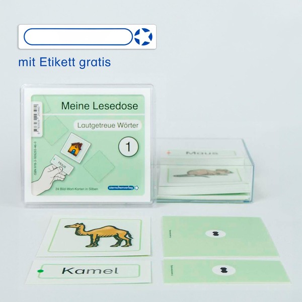 Meine Lesedose 1 - Lautgetreue Wörter: 24 Bild-Wort-Karten in Sprechsilben