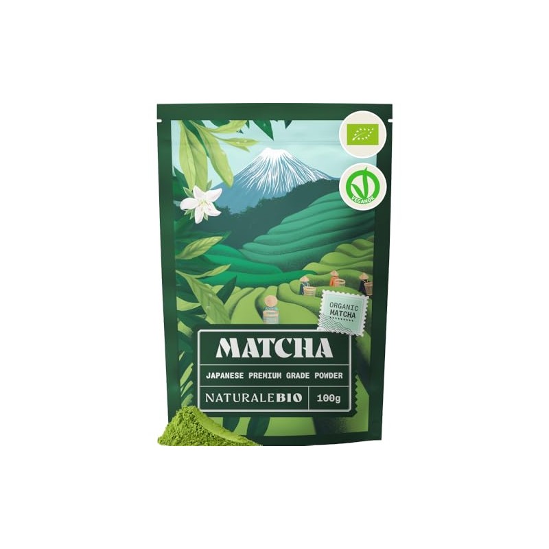 NaturaleBio Organic Matcha Green Tea Powder - Premium Quality