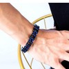 ATEIELLI Men's Bracelet Stainless Steel Two-Tone Bicycle Chain Black Bracelets