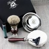Haryali Maroon Antique Men's Shaving Set with Triple Edge Razor,