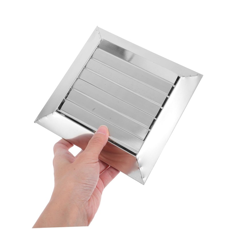 TEHAUX Stainless Steel Vent Grille with Adjustable Louvers Rainproof Wall