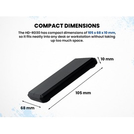 RFID Reader, Contactless Card Reader and Card Reader, Card Reader with USB, Best Key Card for Chip Cards, Access Control, HD-RD30 HDWR