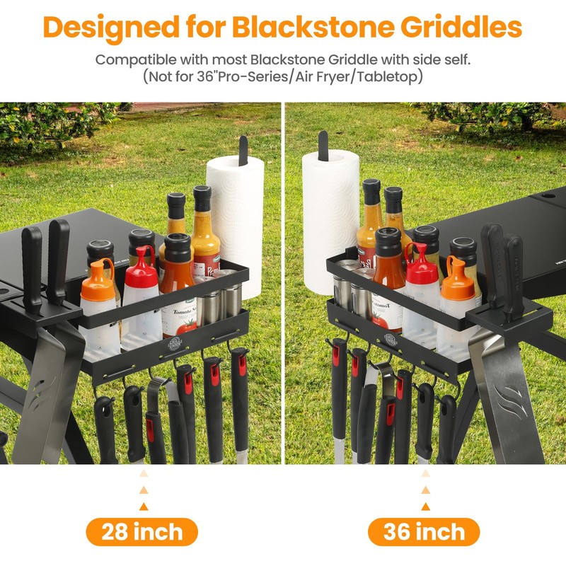 Blackstone Caddy, Grill Griddle Caddy for 28"/36" Griddles, Space Saving