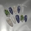 [M;H #] White Christmas handmade nail tips - Required to