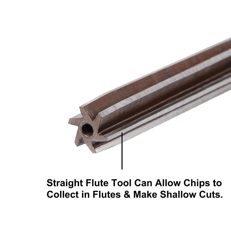 sourcing map 3/8" Hand Reamer H8 Accuracy Alloy Tool Steel