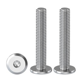 Drenky Pack of 20 Screws with Round Head M5 x 40 mm Flat Head Hexagon Socket Stainless Steel A2 V2A Flat Head Allen Screw Nirosta Metal Screws
