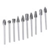 One Set 10 Tungsten Steel Carbide Burrs for Rotary Tool