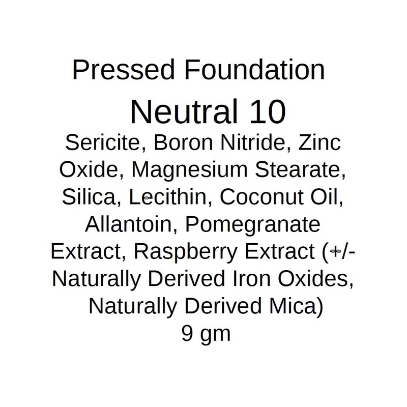 Lauren Brooke Cosmetiques Pressed Foundation, Lightweight Makeup (Neutral No. 10)