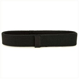 Vanguard NAVY BELT: BLACK COTTON WITH SEABEE BLACK TIP - MALE XL