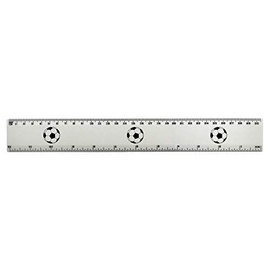 'Football' 30cm (12 Inch) White Plastic Ruler (RL00043537)