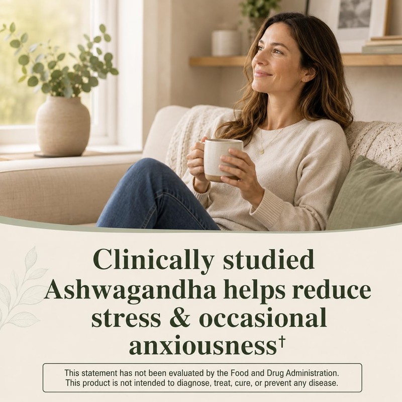 Organic Ashwagandha Supplement 2100mg for Stress & Mood Support, 150
