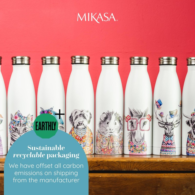 Mikasa Tipperleyhill Double-Walled Stainless Steel Bottle, 500 ml Vacuum Insulated