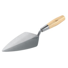 Bon Narrow London Forged Steel Brick Trowel - 9-1/2 Inch Blade with Durable Wood Handle - Single Piece Forged Carbon Steel, Heat Tempered for Strength
