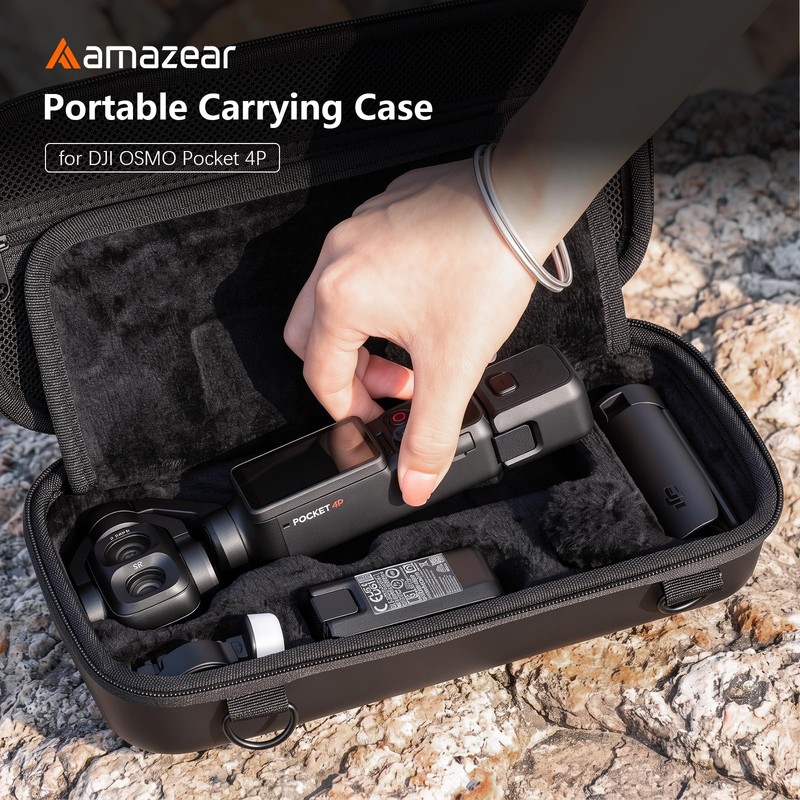 AMAZEAR Carry Case for DJI OSMO Pocket 4P, Pocket 4