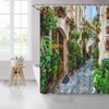 Italy Outdoor Landscape Shower Curtains Bathroom Decor Polyester 70x70 Inch