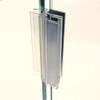 Clear Polycarbonate U-Channel with Magnet and Chrome Metal Strike Plate