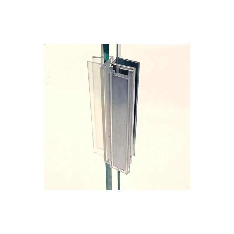 Clear Polycarbonate U-Channel with Magnet and Chrome Metal Strike Plate