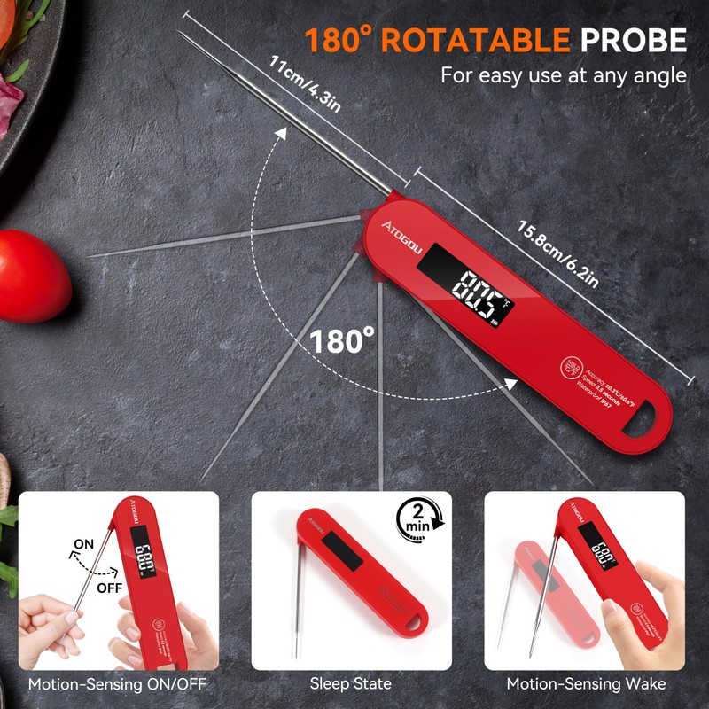 Atogou The Latest Thermocouple Food Thermometer. Faster: <1 second response