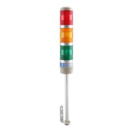 Baomain Industrial Signal Light Column LED Alarm Round Tower Light Indicator Flash Light Warning Light Buzzer Red Green Yellow DC 12V