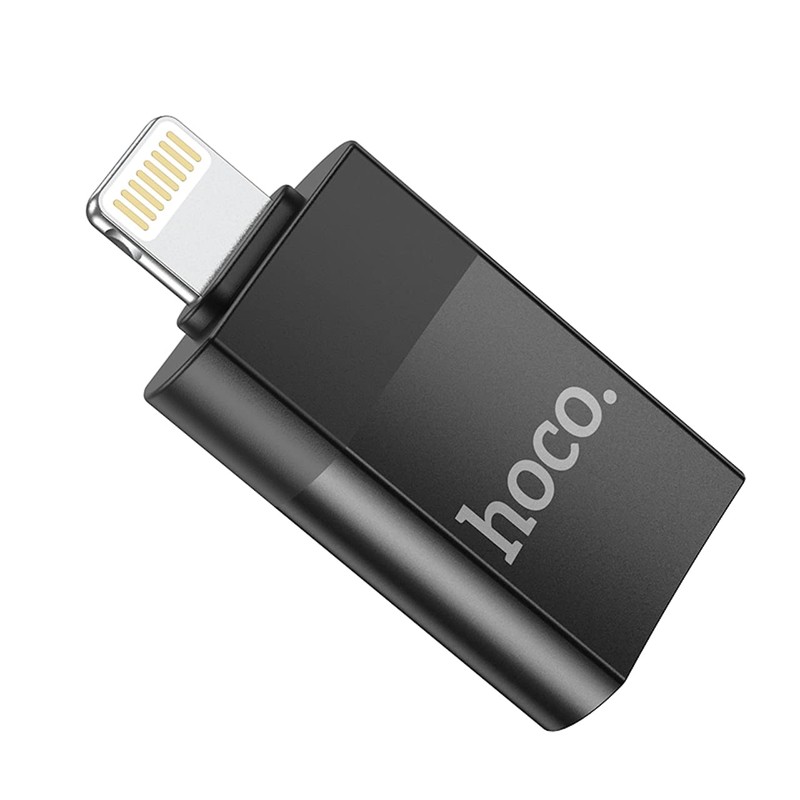 Hoco UA17 Lightning to USB-A OTG Adapter, Black