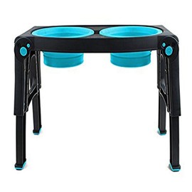 Dexas Popware for Pets Adjustable Height Double Pet Feeder