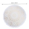 SHOWERORO Guys Beach Towel Ladies Round Beach Towels Mandala Round