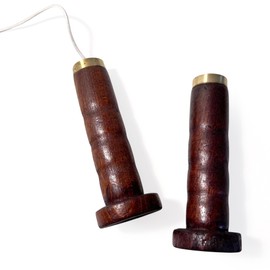 Thorness Set of Two Antique Bobbin Light PULLS, upcycled from Genuine Antique bobbins, Vintage Bathroom Ceiling Light Switch & Pull Cord, Unique Piece of History for Your Bathroom